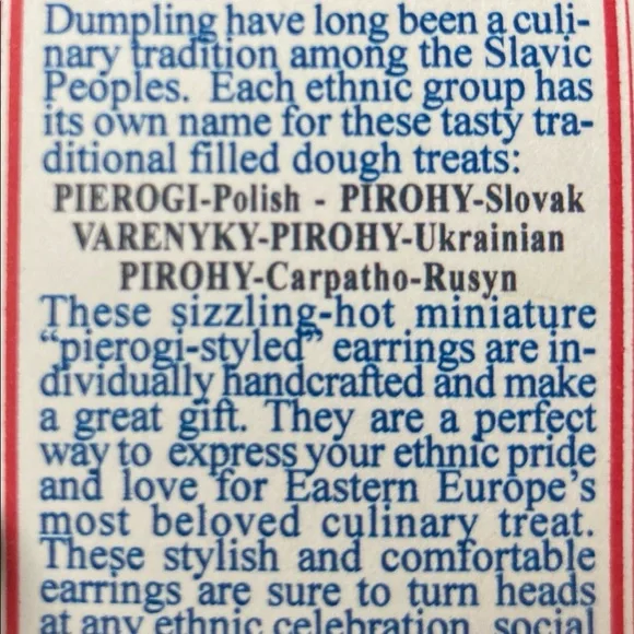 Handcrafted Sterling Silver Pierogi earrings - Picture 3 of 3